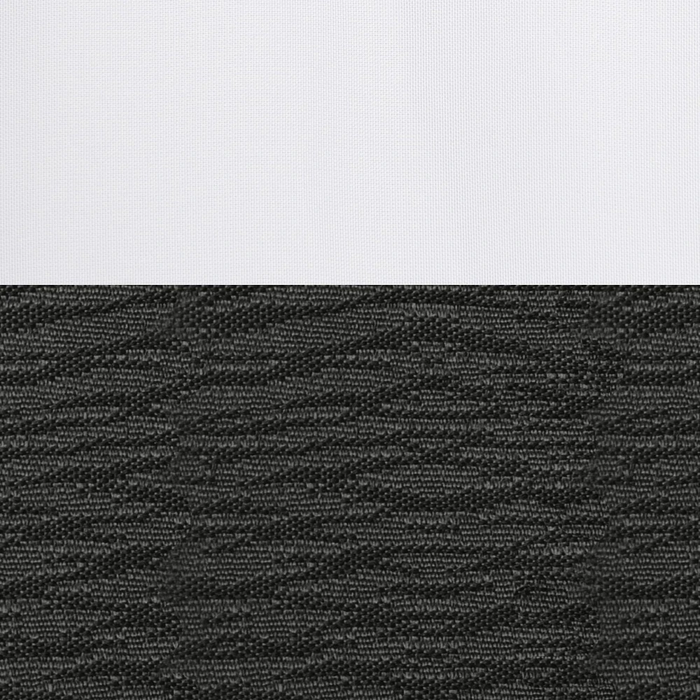 hometrends Home Trends Smart Curtains Hendrix Fabric Shower Curtain with Attached Roller Glide Hooks, 70 Inches X 72 Inches, Black, Horizontal stripe pattern