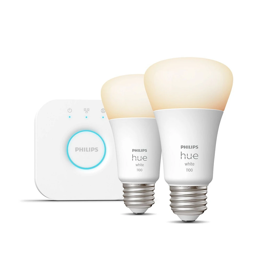 Philips HUE 75-Watt A19 White Starter Kit (2-pack), Hue Smart Starter kit