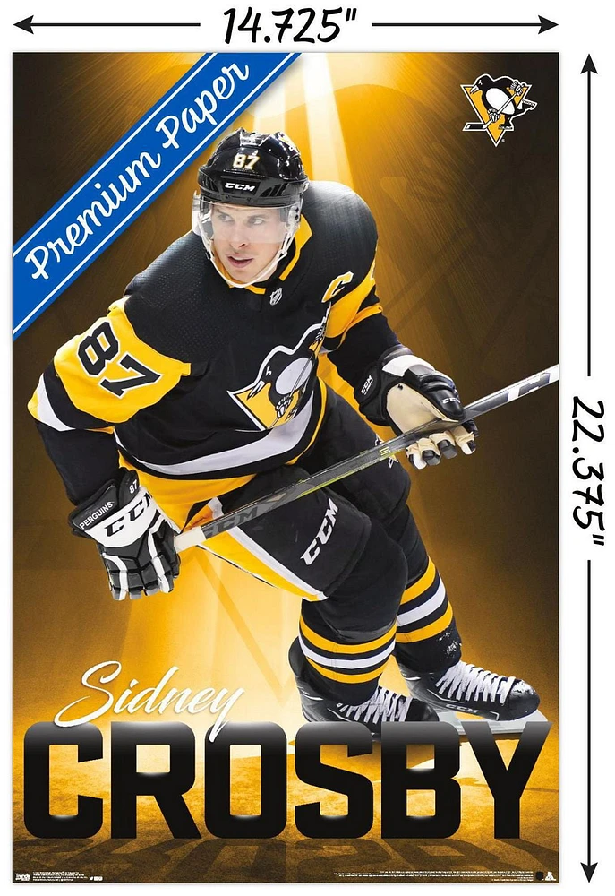 NHL Pittsburgh Penguins - Sidney Crosby 18 Wall Poster, 14.725" x 22.375"