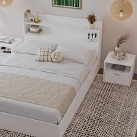 Nexera Hunter Platform Bed With Headboard And 2 Nightstands