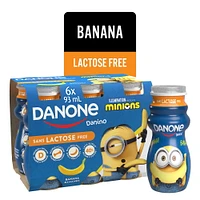 Danino Banana Drinkable Yogurt Lactose Free for Kids, Minions, 6x93 ml