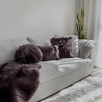 Gouchee Home Edinburgh Coussin en Fausse Fourrure 12 x 20 po Ensemble de 2