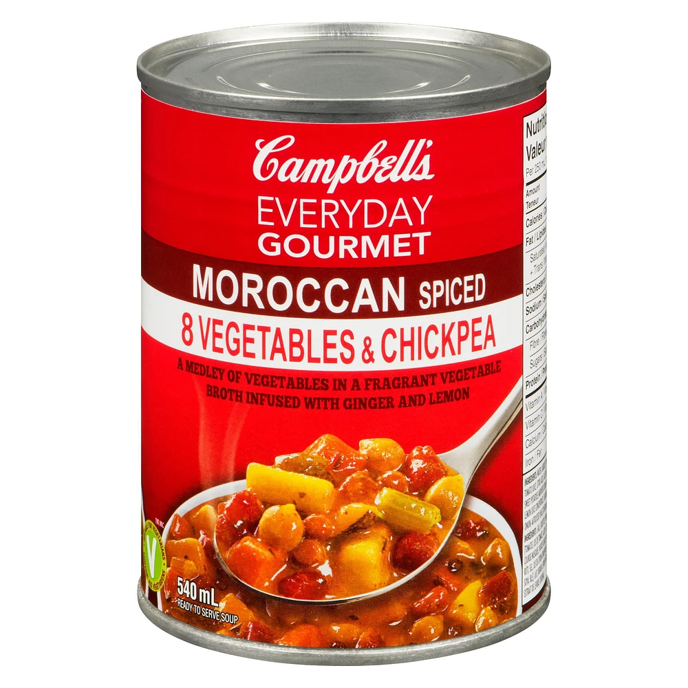 Campbell’s Campbell's Everyday Gourmet Moroccan Spiced Eight Vegetables & Chickpea Soup