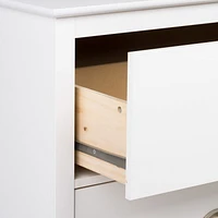 Commode haute Yaletown de Prepac à 5 tiroirs en fini blanc