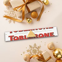 TOBLERONE, White Chocolate Bar with Honey and Almond Nougat, Holiday Gifts, Holiday Chocolate, 360 g