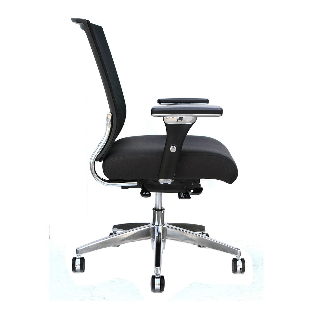 Chaise de bureau TygerClaw Mesh à dossier moyen et siège en tissu