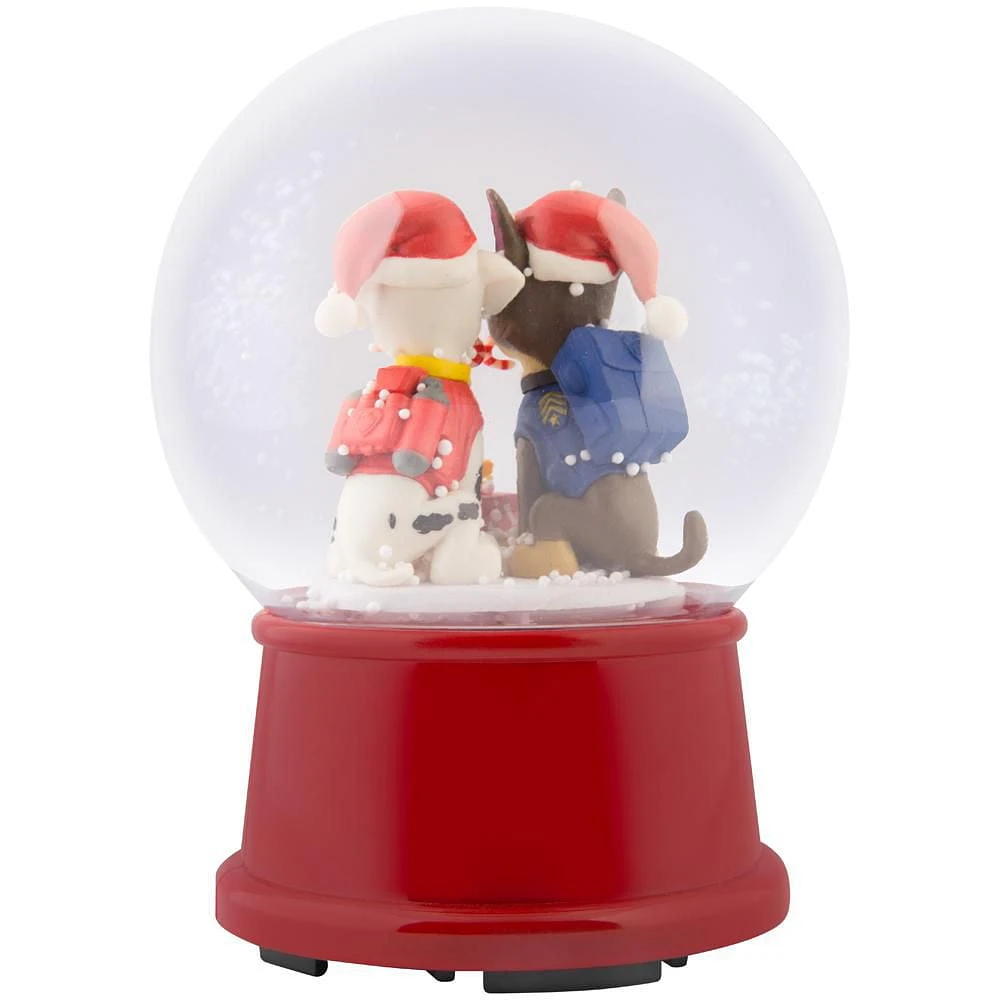 4.5 Inch Christmas Snowglobe Marshall and Chase Paw Patrol