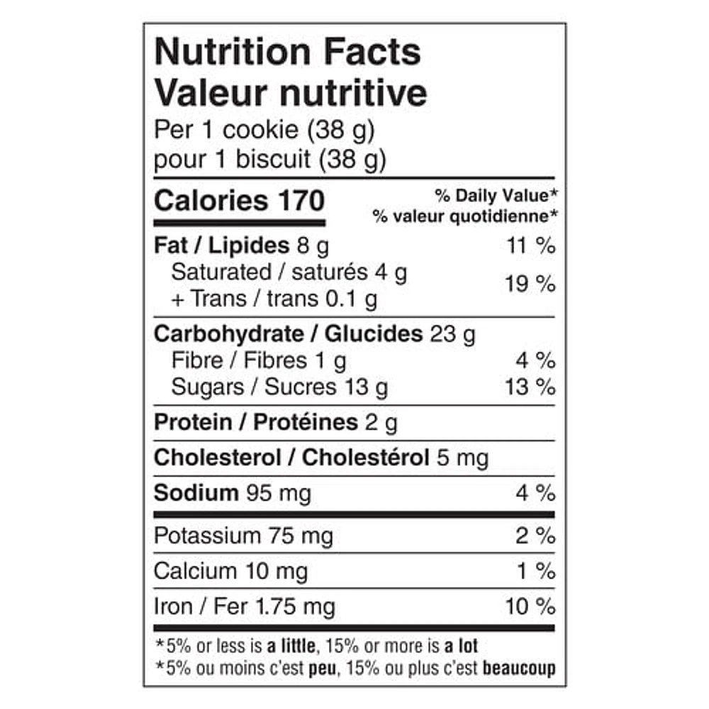 Pillsbury Pâte à biscuits aux pépites de Double chocolat, Prête à cuire 454 g, 12 Biscuits