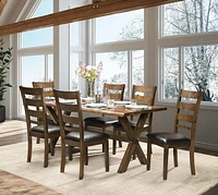 Topline Home Furnishings Rustic Wooden Side Chairs