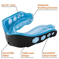 Shock Doctor Gel Max Convertible Protege Bruccal Bleu Youth