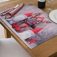Placemat De Noël Placemat Gnome Plushes - Ensemble De 12