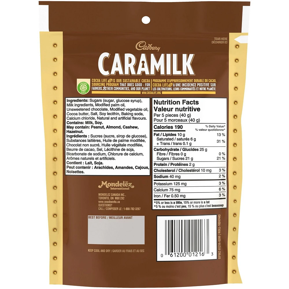 Cadbury Caramilk Chocolatey Candy Minis, 200 g