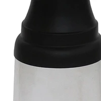Moderne Verre Moulé et Métal Table d'Appoint - Clair et Noir