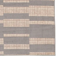 Tapis Capri Leslie gris clair & os de 4 pi 3 po x 7 pi 3 po