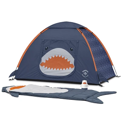 Firefly! Outdoor Gear Finn the Shark Kid's Camping Set (Tent, Sleeping Bag and Lantern), Kid's Camping Set