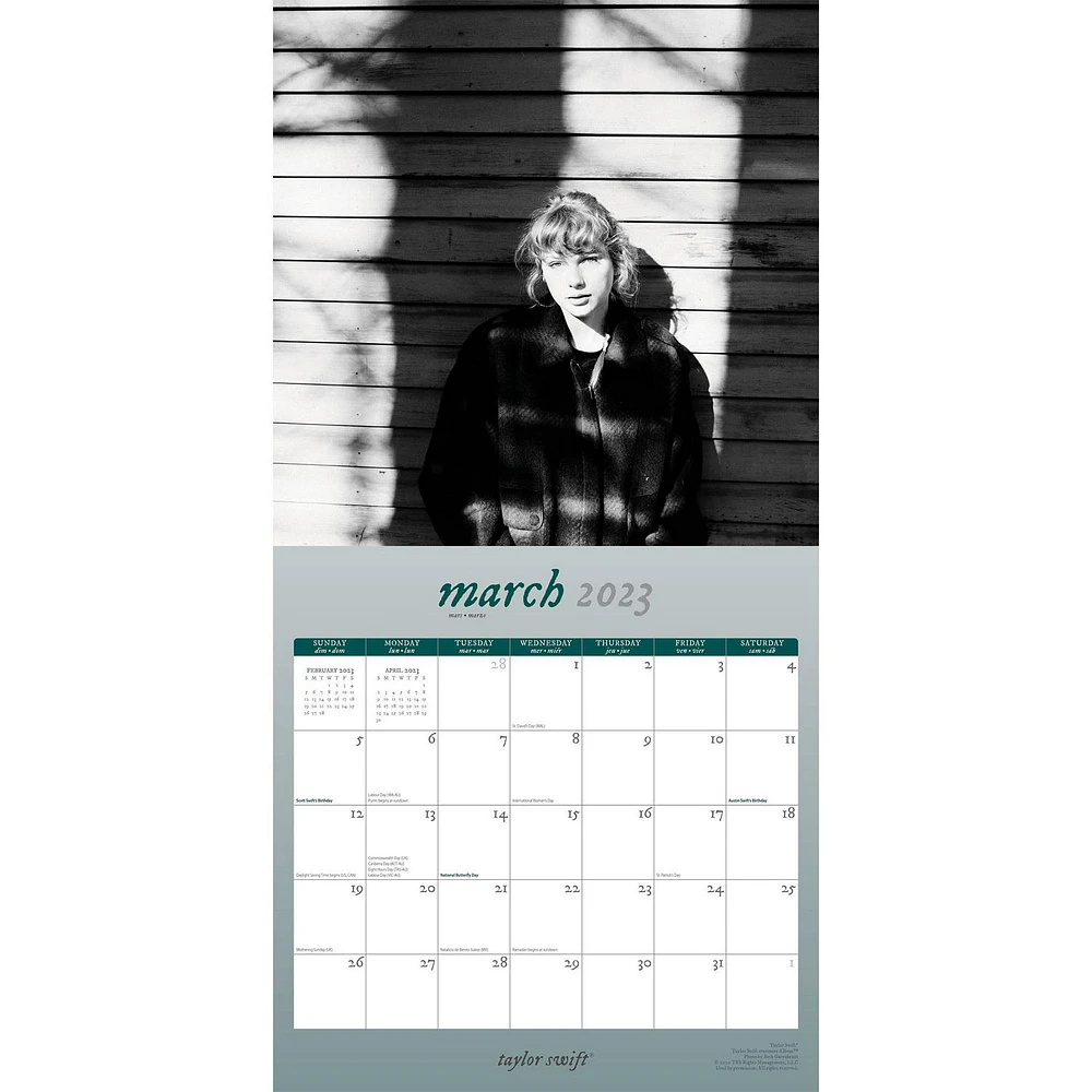 Taylor Swift OFFICIAL | 2023 12x24 Inch Square Wall Calendar