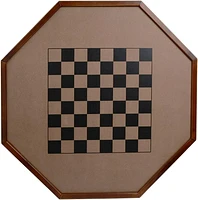 Tradeopia Jeu de Crokinole en Bois Brun 2-en-1, Retournez le Plateau pour Jouer aux Échecs ou aux Dames