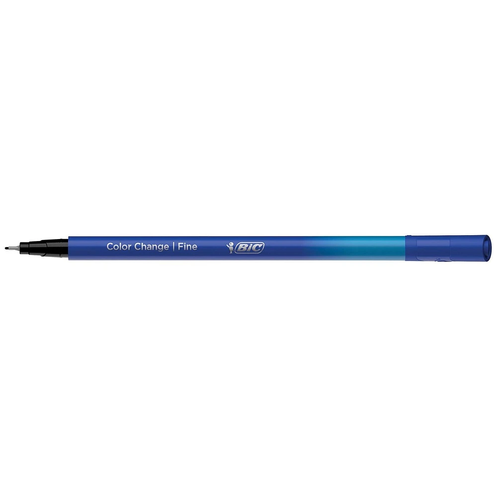 BIC Intensity Colour Change Feutre d'Écriture à Pointe Fine 0,4 mm avec Technologie Changement de Couleur pour l’Écriture et le Dessin Créatif - Couleurs Assorties, Pack de 6
