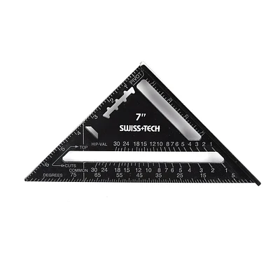 Swiss Tech 7" Rafter Square, Solid aluminum body