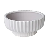 Better Homes & Gardens 8" Ceramic Cup Pot-White, Flower pot