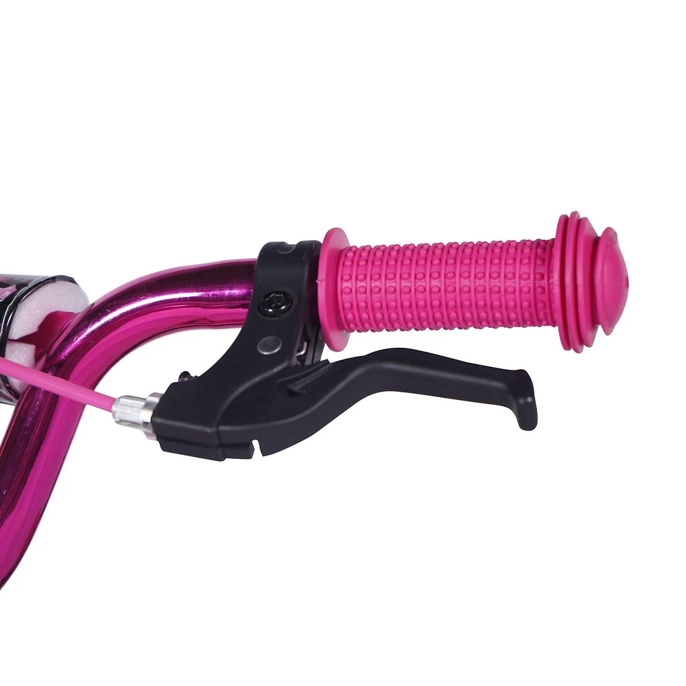 Barbie GRLPOWER 16" Bike, with Training Wheels, Black and Pink