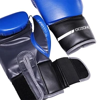 Gants de boxe style Pro pour enfant 8 oz GoZone – Bleu/noir
