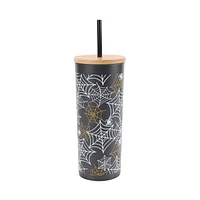 Way to Celebrate 27oz Black Recycled Plastic Printed Spider Tumbler