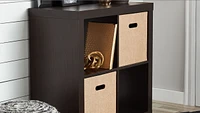hometrends 2 X 4" Espresso Hollow Core Cube Display Shelf