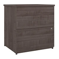 Bestar Logan 28W 2 Drawer Lateral File Cabinet in medium gray maple
