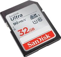 SanDisk 32G Ultra SDHC UHS-1 Memory Card - 90MB/s, C10, U1, Full HD, SD Card - SDSDUNC-032G-CW6IN