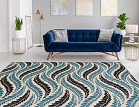 Tapis Capri Bridger os & bleu de 6 pi 5 po x 9 pi 3 po