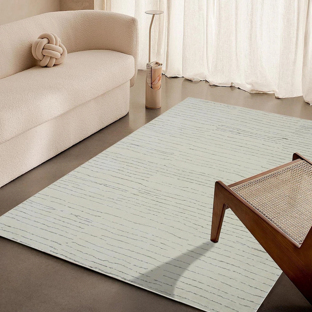 Rug Branch Tapis d'intérieur touffeté à la main moderne bohème gris beige Maya