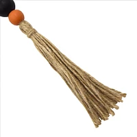 Guirlande de pompons en perles de bois et citrouille d'Halloween de 48 po, décorations d'Halloween, façon de célébrer