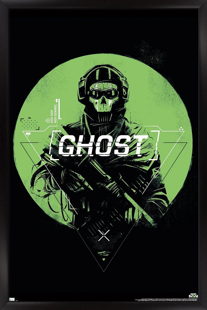 Call of Duty: Modern Warfare 2 - Ghost Emblem Wall Poster, 22.375" x 34"