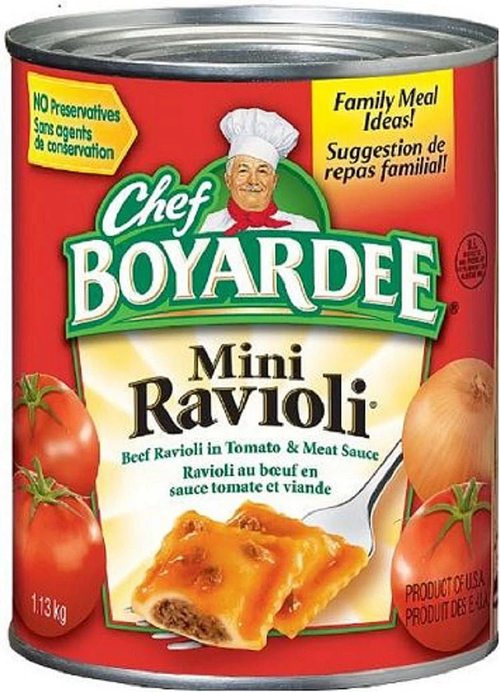 Chef Boyardee®Mini Ravioli In Tomato and Meat Sauce, 1.13 kg