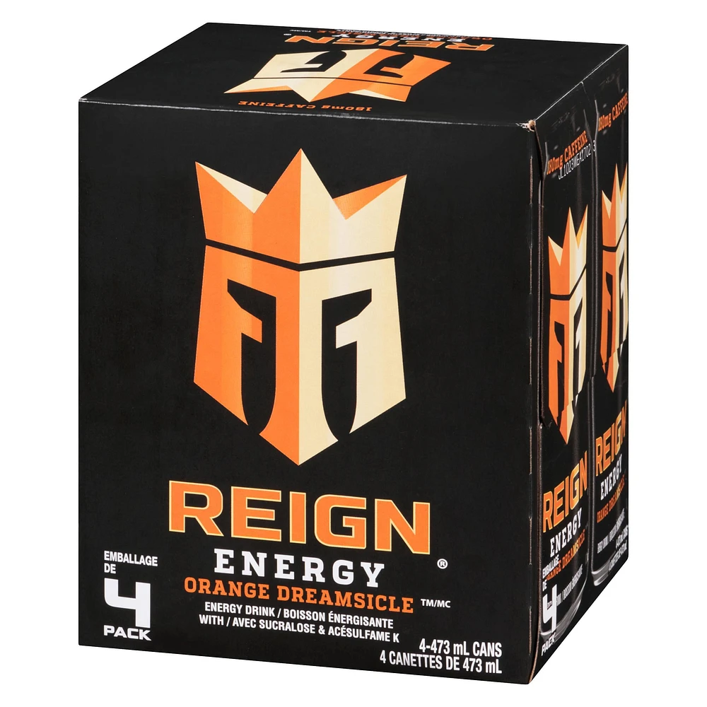 REIGN, Orange Dreamsicle, 473mL, 4 Pack, 473 mL 4 pack