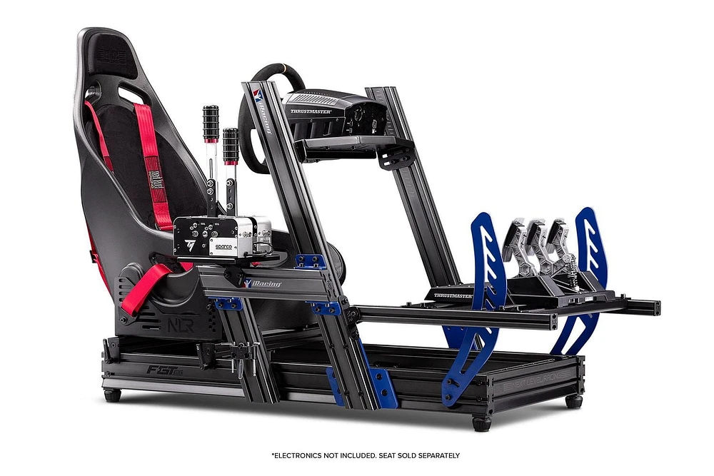 Cockpit de simulateur avec profilé d’aluminium Next Level Racing® F-GT Elite Formula et GT – Édition iRacing