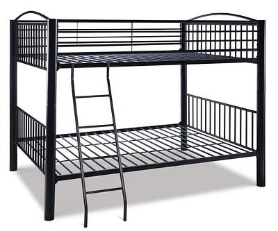 Conrad Full over Full Metal Bunkbed, Black