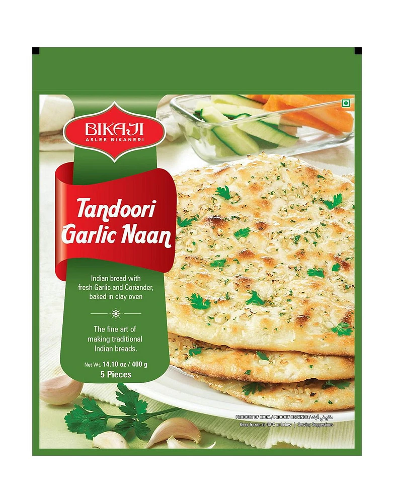 Bikaji frozen tandoori garlic naan, Frozen Tandoori Garlic Naan