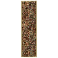 Tapis contemporain à motif de feuilles et à sous-couche en caoutchouc de la collection Ottohome