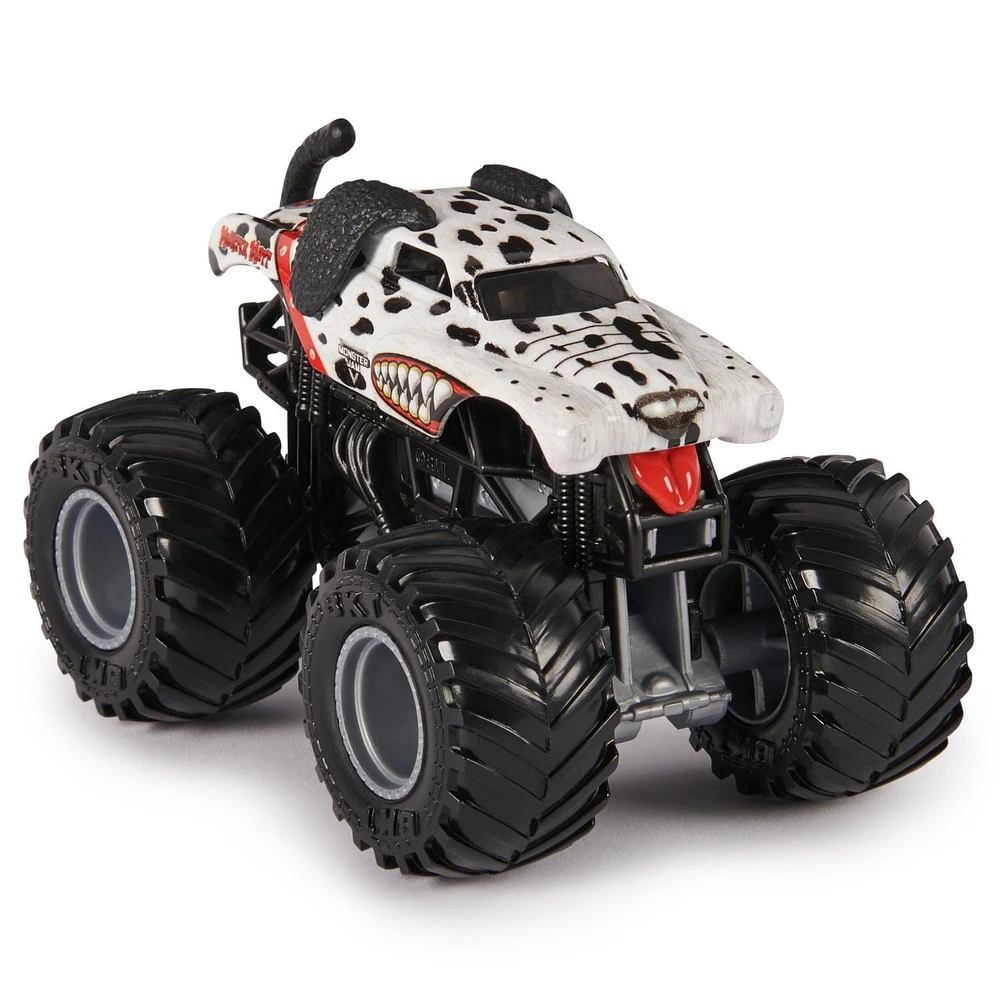 Monster Jam, Monster truck Monster Mutt Dalmatian officiel, véhicule en métal moulé, échelle 1:64, jouets pour garçons à partir de 3 ans