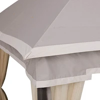 hometrends 10 ft. x 12 ft. Soft Top Gazebo, Includes bug netting