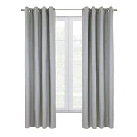 Liama pair de rideaux à oeillets 100% opaques par Thermaplus - 52 po x 108 po, gris