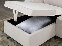 Adelaina Sectional Sofa Bed, Beige