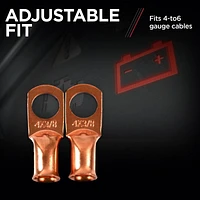 Cosses pour câbles de 9,5 mm (3/8 po) Schumacher BAF-4L3 de cuivre pur à 100 % Cosses de câble 9.5 MM