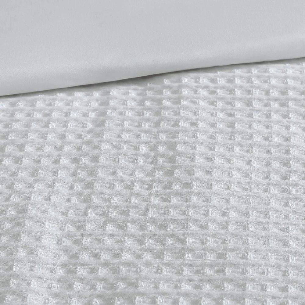 Hometrends 3 Piece Waffle Comforter Set, Available in Double/Queen,King