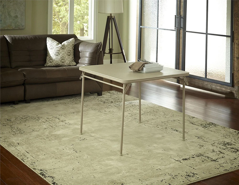 Cosco Table pliante à dessus en vinyle de 34 po