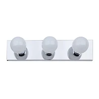 Vanité en métal à 3 lumières, collection Cameron de Globe Electric, chromée, 51202 Lumière de vanité 3 lumières
