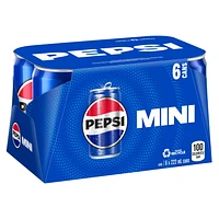 Pepsi Cola, 222mL Cans, 6 Pack, 6x222mL