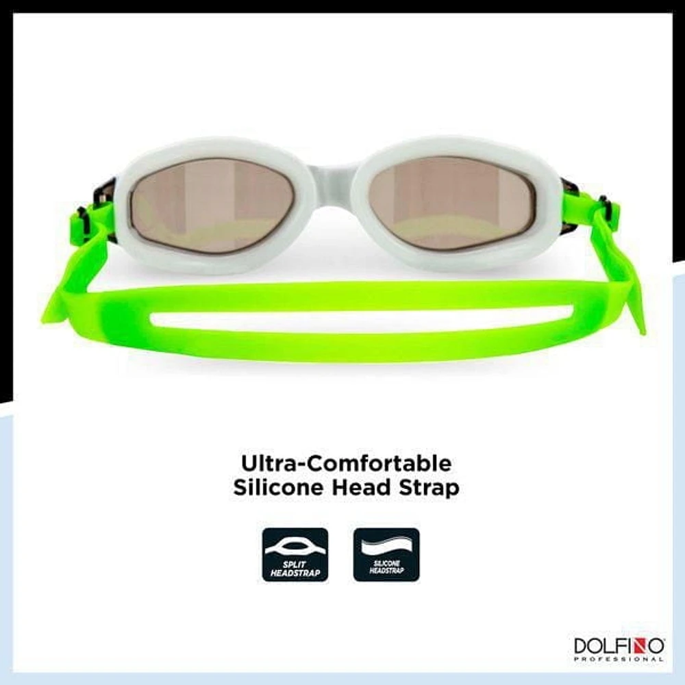 Lunettes de natation Helios Dolfino Pro pour adulte, paquet de 2 Lot de 2 lunettes de natation